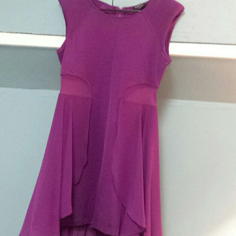 bebe High-Low Dress in Magenta